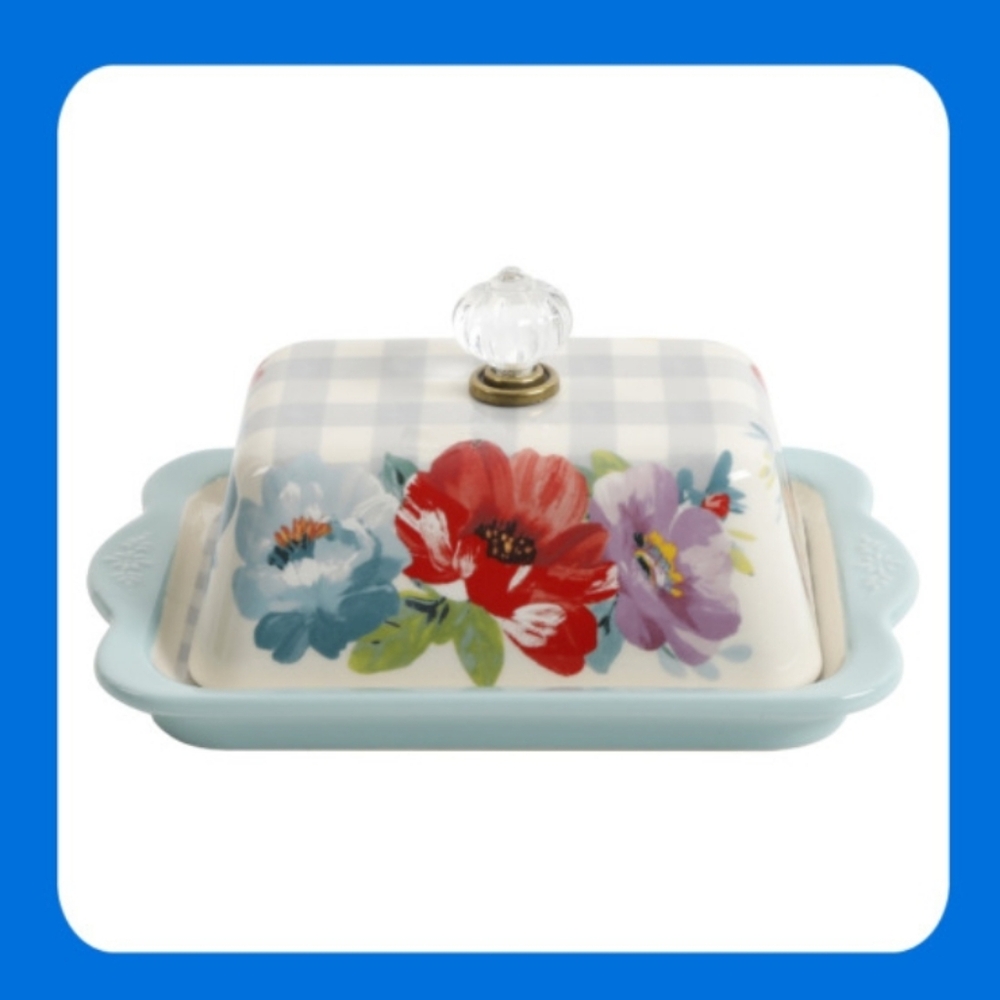 ❤️ New Pioneer Woman Sweet Romance Blossoms  Double Stick Butter Dish
